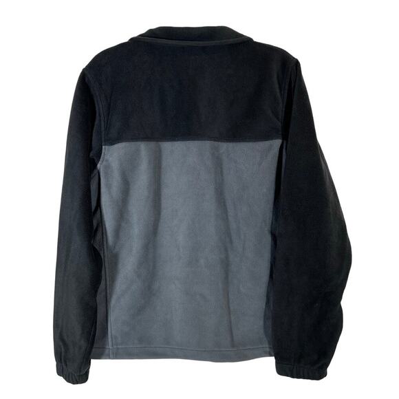 Columbia Granite Mountain Fleece Jacket Gray Black Medium Zip Up - Picture 6 of 8